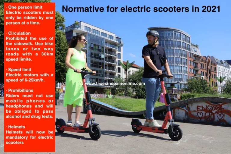 normative-for-the-electric-scooter-in-2021-taxes-in-spain-online
